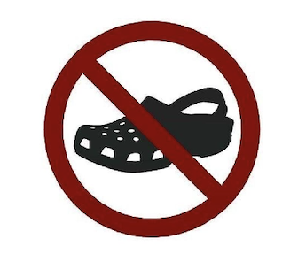 No crocs