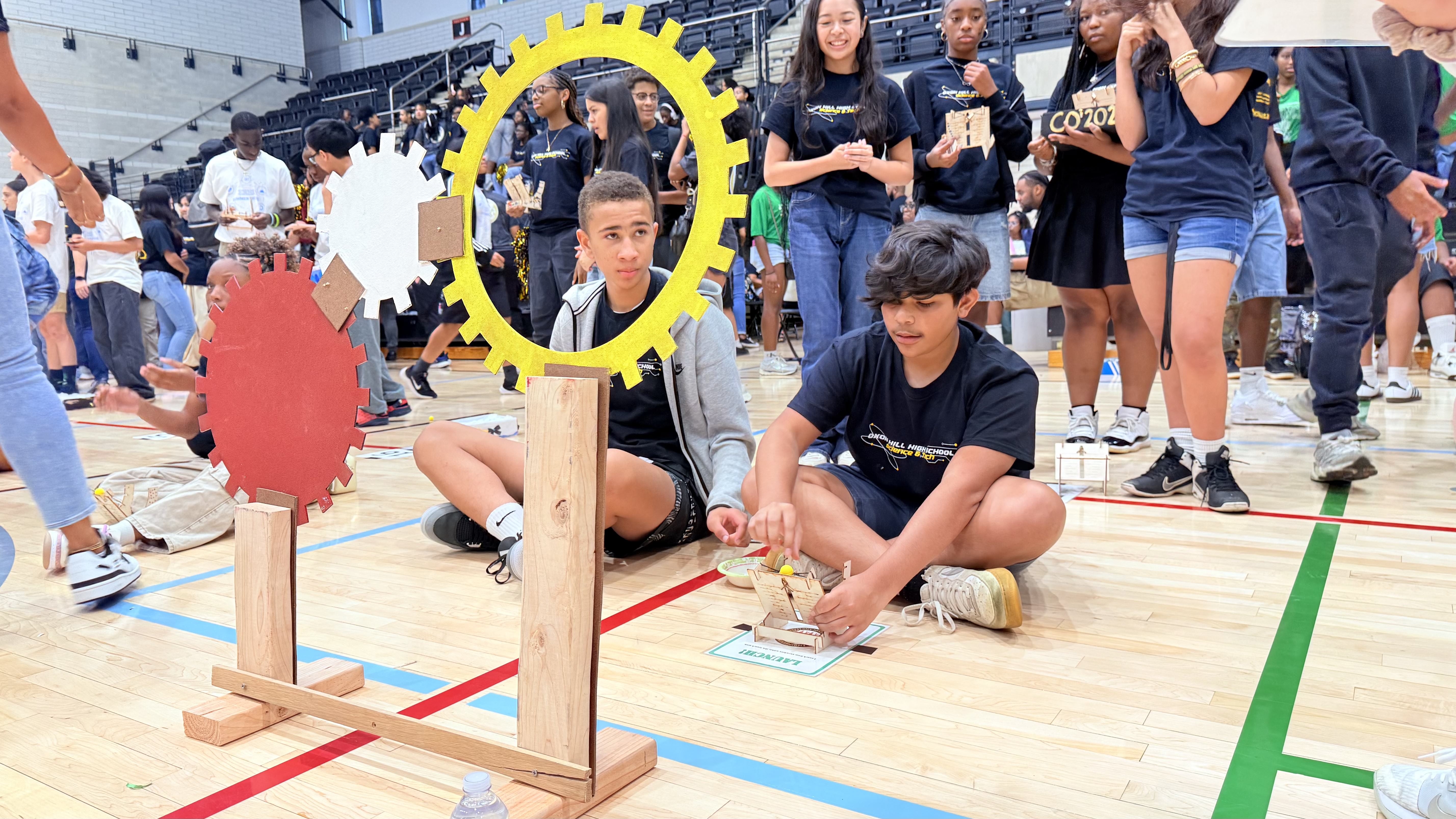 2 boys gear stem project