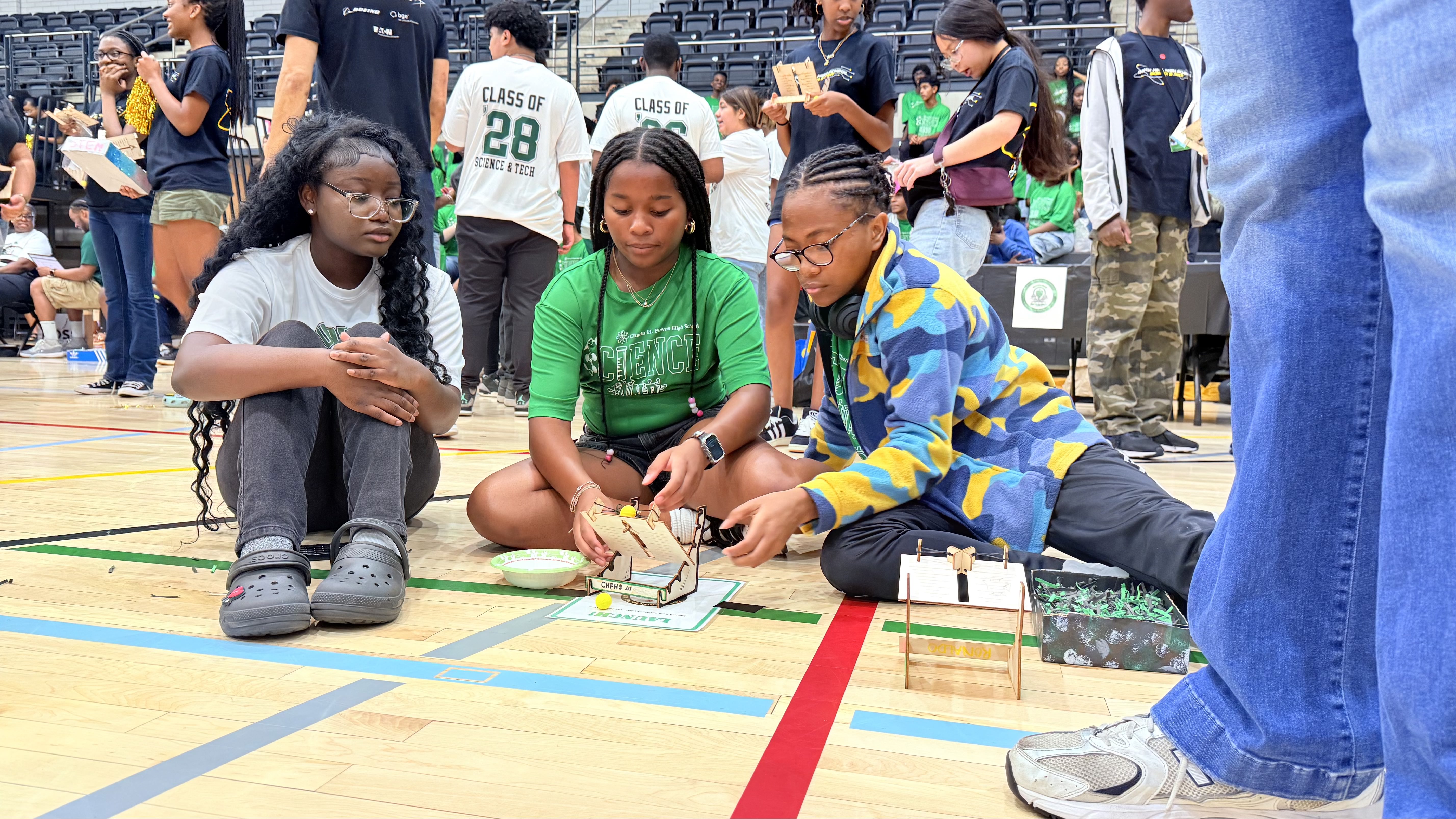 3 girls with stem project