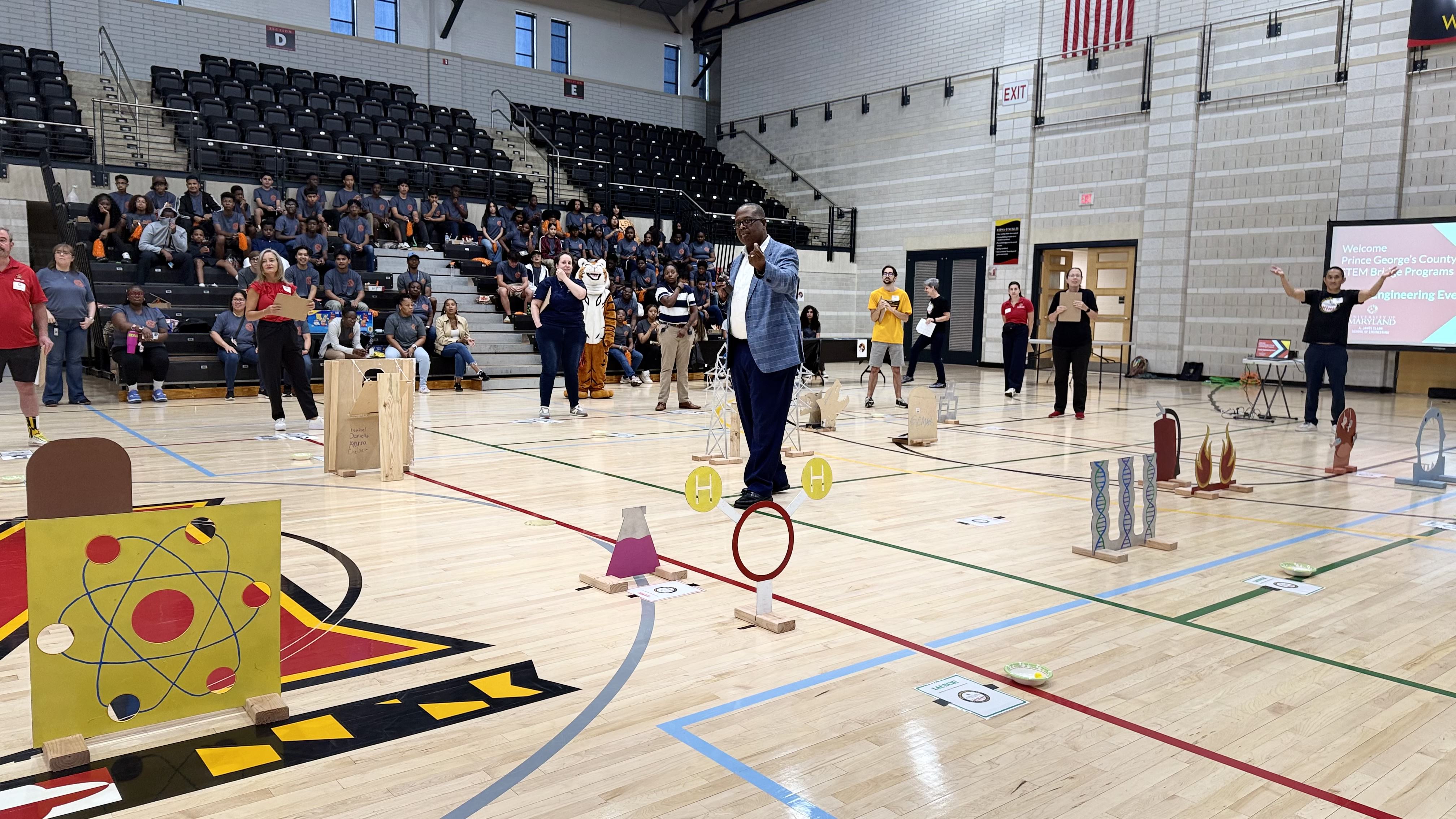 STEM Projects in school gym