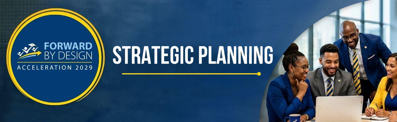 Forward by Design: Strategic Planning meeting with diverse professionals