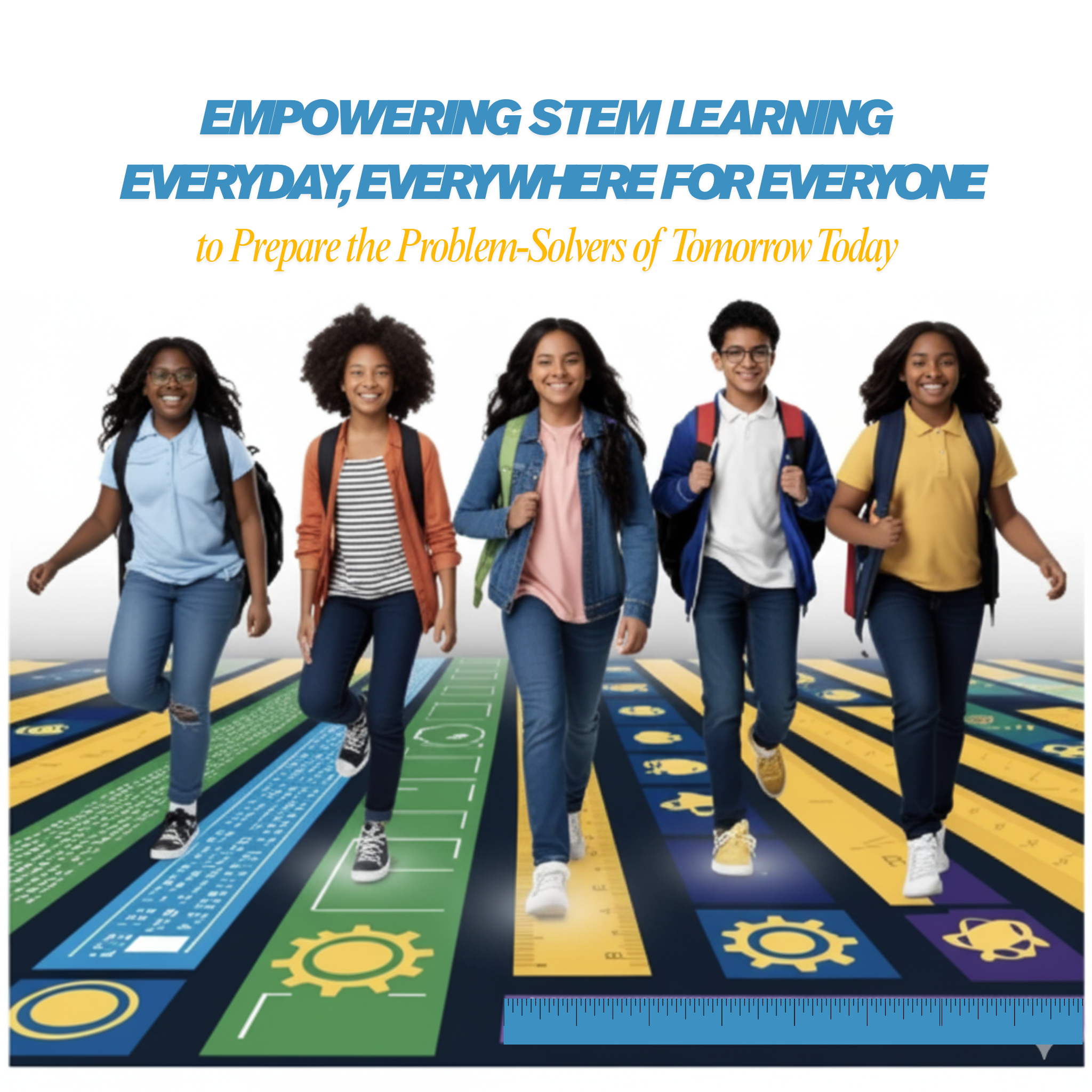 group of diverse students walking