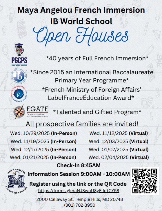 MAFI Open House Flyer with Open House times and dates