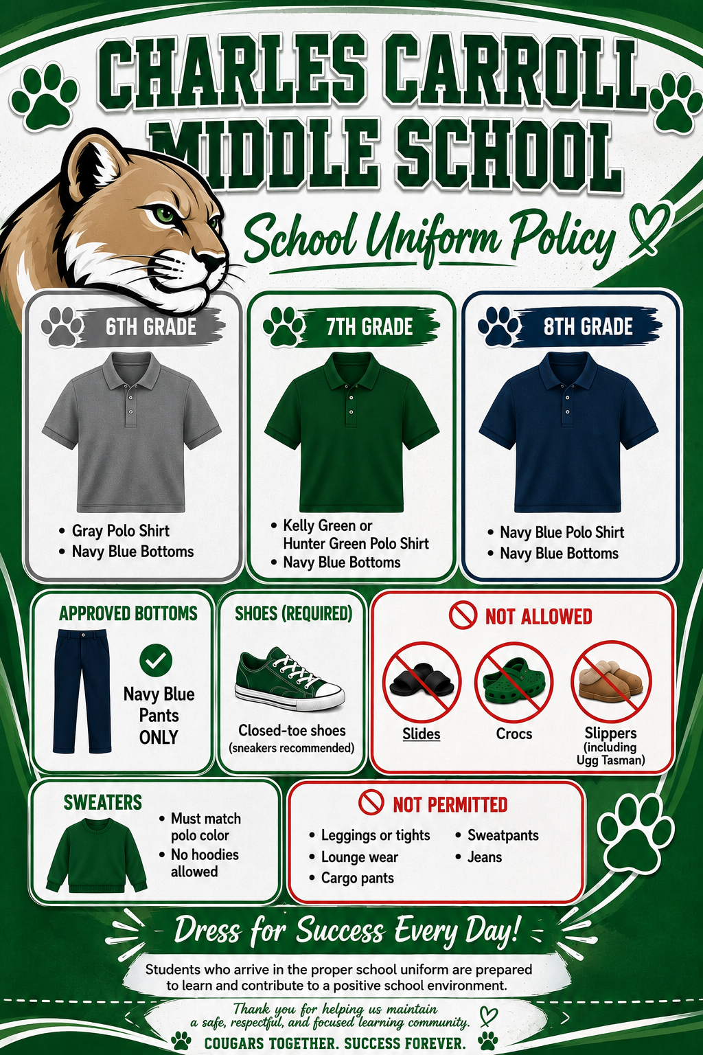 Charles-Carroll-Middle-School-school-uniform-policy-poster