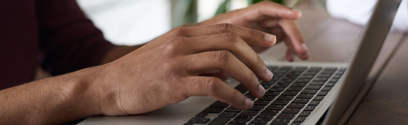 laptop typing