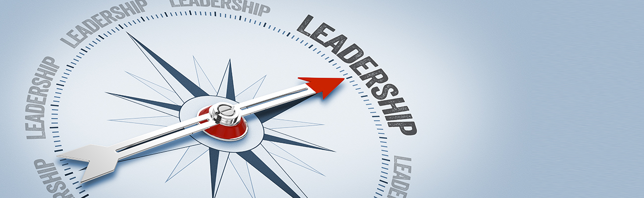 compass arrow pointing to leadership
