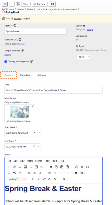 announcement-detail-page-content-fields