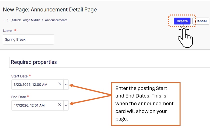announcement-detail-page-enter-dates-click-create