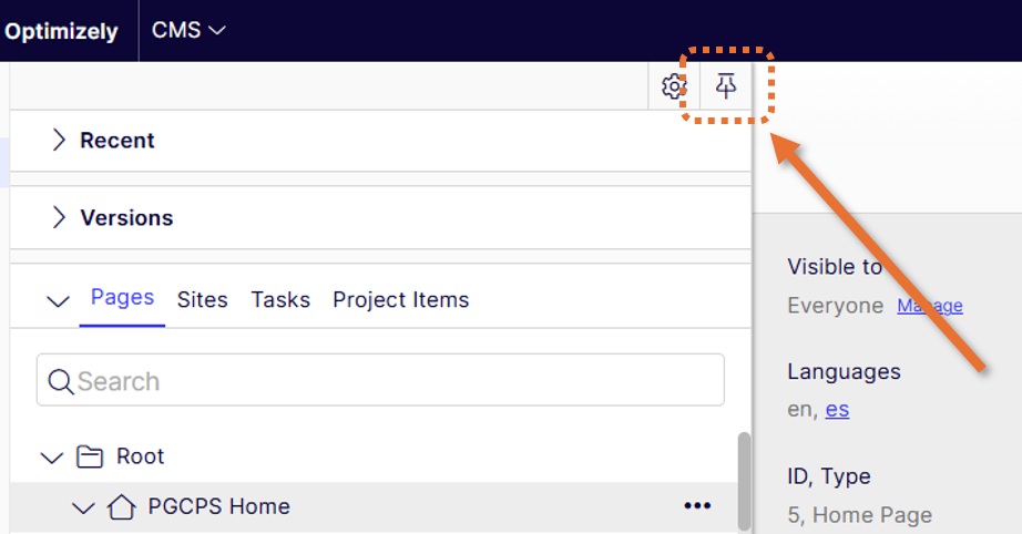 experience-editor-navigation-pane-pin-button