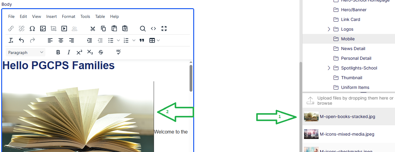 rich text add image
