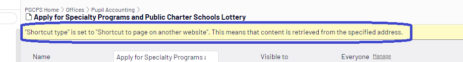 Shortcut page alert.png